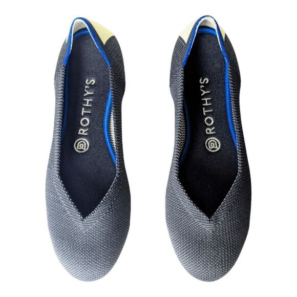 ROTHY'S The Flat In Cloud Gray Birdseye Size 6 - Picture 11 of 11